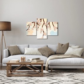 Tablou - Flori colorate pe ramuri (90x60 cm)