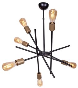 Lustra Hexorra Negru-Auriu 55x55x35 cm