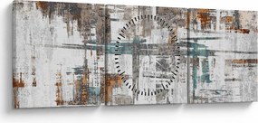 Tablou - Mișcări abstracte (cu ceas) (90x30 cm)