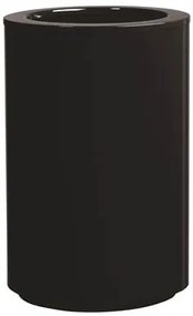 Ghiveci cilindric cu auto-irrigare STEEL PLUS, diferite variante - Hobby Flower Dimensiuni: Ø 35 x 75, Culoare: negru
