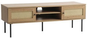 Comodă TV în culoare naturală cu aspect de lemn de stejar 120x43 cm Pensacola – Unique Furniture