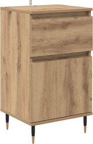 vidaXL Bufet Stejar Artizanal 40 x 35 x 70 cm Lemn Ingineresc și Fier