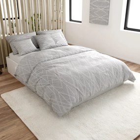 Lenjerie de pat din bumbac Renforce CREP GRAY STRIPES gri Dimensiune lenjerie de pat: 70 x 90 cm | 140 x 200 cm