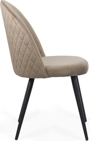 Scaun dining Eden, bej, catifea