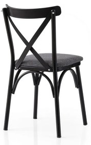 Set de scaune de sufragerie Ekol Anthracite andBlack, 2 buc.