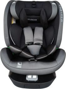 Scaun auto ISOFIX rotatie 360 grade NOVOKIDS Splend'or Edition HD-18, R129 i-Size, 40-150 cm, 0-36 kg, Gri