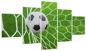 Tablou cu mingea de footbal în plasă (125x70 cm), în 40 de alte dimensiuni noi
