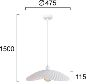Lampă suspendată pe cablu DANCE 1xE27/40W/230V albă