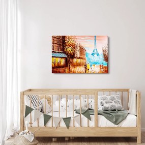 Tablou - Vremea ploioasă și Turnul Eiffel (90x60 cm)