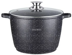 Oală marmorată cu capac 6.2L, 24 cm – Royalty Line RL-AD-24ML, antiaderentă, pentru toate plitele