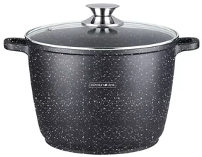 Oală marmorată cu capac 6.2L, 24 cm – Royalty Line RL-AD-24ML, antiaderentă, pentru toate plitele