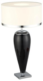 Veioza/Lampa de masa design elegant LORENA negru/alb