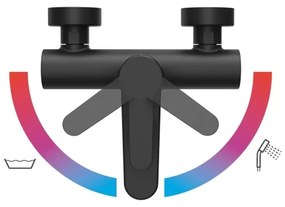 Ravak X070185 - Baterie pentru cadă PURI, neagră