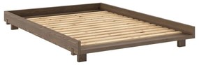 Pat matrimonial maro din lemn de pin cu somieră 140x200 cm Social – Karup Design