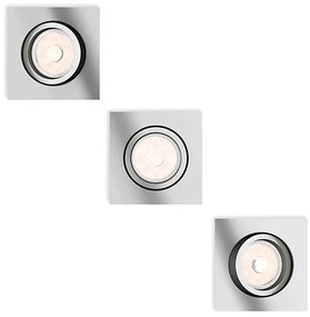 Philips 50403/11/PN - SET 3x Lampa incastrata MYLIVING DONEGAL 1xGU10/5,5W/230V