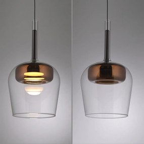 Pendul LED Smart cu Telecomanda, CCT, Sticla, Cupru, Q-KON