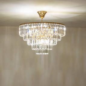Lustră de cristal aplicată Brilagi CRYSTAL 5xE14/40W/230V auriu