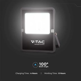 Proiector solar LED exterior 12W, 3,2V, 6400K, IP65