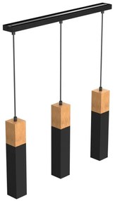 Lustră pe cablu TULUM 3xGU10/60W/230V neagră