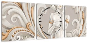 Tablou - Imagine a zeiței într-un fundal ornamental (cu ceas) (90x30 cm)