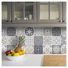 Set 9 autocolante decorative pentru perete Ambiance Orfeo, 10 x 10 cm