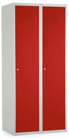 Dulap metalic, 80 x 50 x 180 cm, încuietoare cu cilindru, roșu - ral 3000