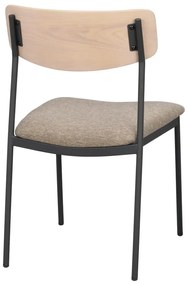 Scaune de dining bej/natural 2 buc. Maymont – Rowico