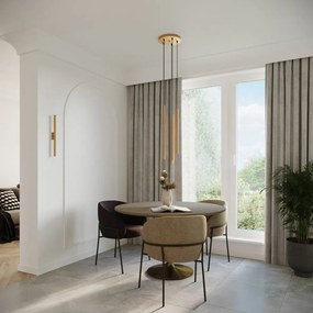 Aplică de perete aurie ø 2,5 cm Fideus – Sollux