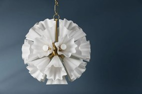 Candelabru LUX, Sticla Ondulata, Alama, 22xE14, Carpi