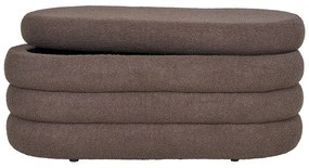 Bancă maro cu tapițerie din țesătură bouclé Dartford – House Nordic