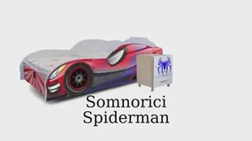 Somnorici - Spiderman (cu saltea inclusa) Mic Alb