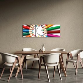 Tablou creioane (cu ceas) (90x30 cm)