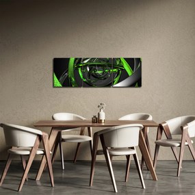 Tablou abstarct (cu ceas) (90x30 cm)