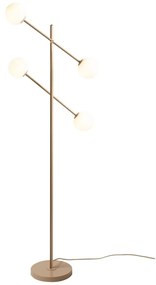 Lampadar cu 4 globuri sticla si metal bej Copenhagen