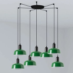 Lustra cu 7 pendule metal TATAWIN S verde