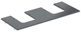 Blat pentru lavoar Geberit One cu decupaj dublu tip marmura neagra 120 cm