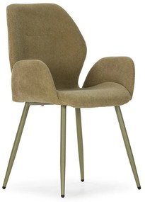 Set de scaune de sufragerie verde 2 buc. tapițat Ansu – Marckeric