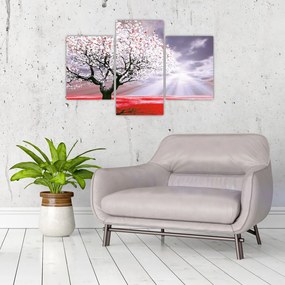 Tablou cu pomul roșu (90x60 cm)