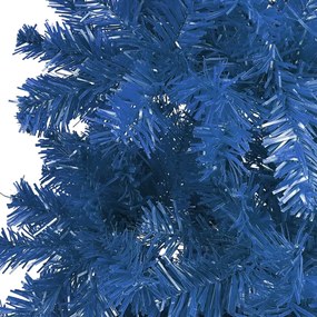 Set pom de Craciun subtire cu LED-uri globuri albastru 210 cm 1, albastru si gri, 210 cm