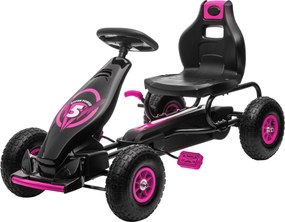 HOMCOM Go Kart a Pedali per Bambini 5-12 Anni Sedile Regolabile Ruote in Gomma | Aosom Romania