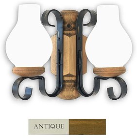 Aplica de perete rustica fabricata manual din lemn Rustic WOOD-RU-AP2