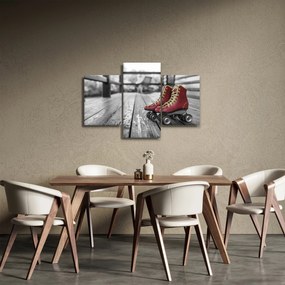 Tablou cu pantofi cu role vechi roșii (90x60 cm)