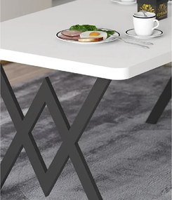 Masa bucatarie texturata, alb, 120x80x75 cm, A0101