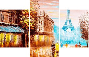 Tablou - Vremea ploioasă și Turnul Eiffel (90x60 cm)