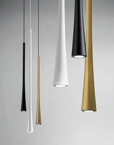 Lustra suspendata, Pendul LED slim DAFNE H-60cm alb, negru sau auriu