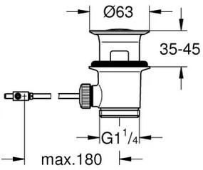 GROHE 28910000 - Garnitură de scurgere 1 1/4” crom lucios