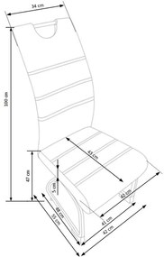 Scaun de bucaterie Kathie, gri/negru