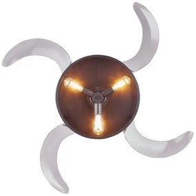 Ventilator LED de tavan FANAWAY 212927 CLASSIC 3xE27/4W/230V negru + telecomandă