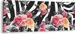 Tablou cu trandafiri înfloriți (120x50 cm)