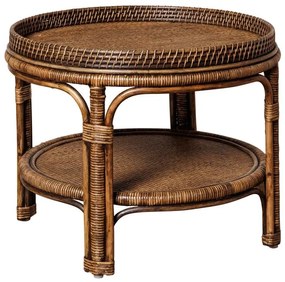 Masuta de cafea, rotunda, din rattan, Veracruz
